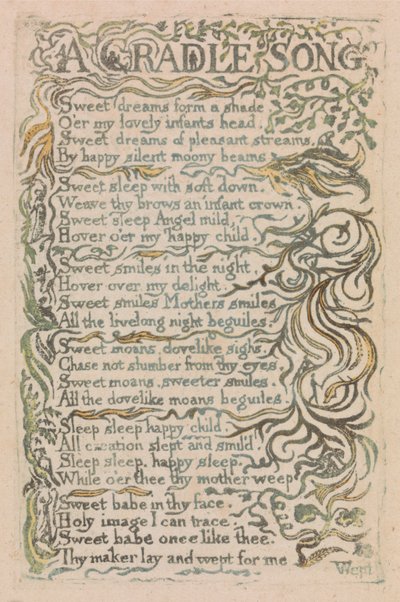 Lieder der Unschuld und der Erfahrung, Platte 26 von William Blake